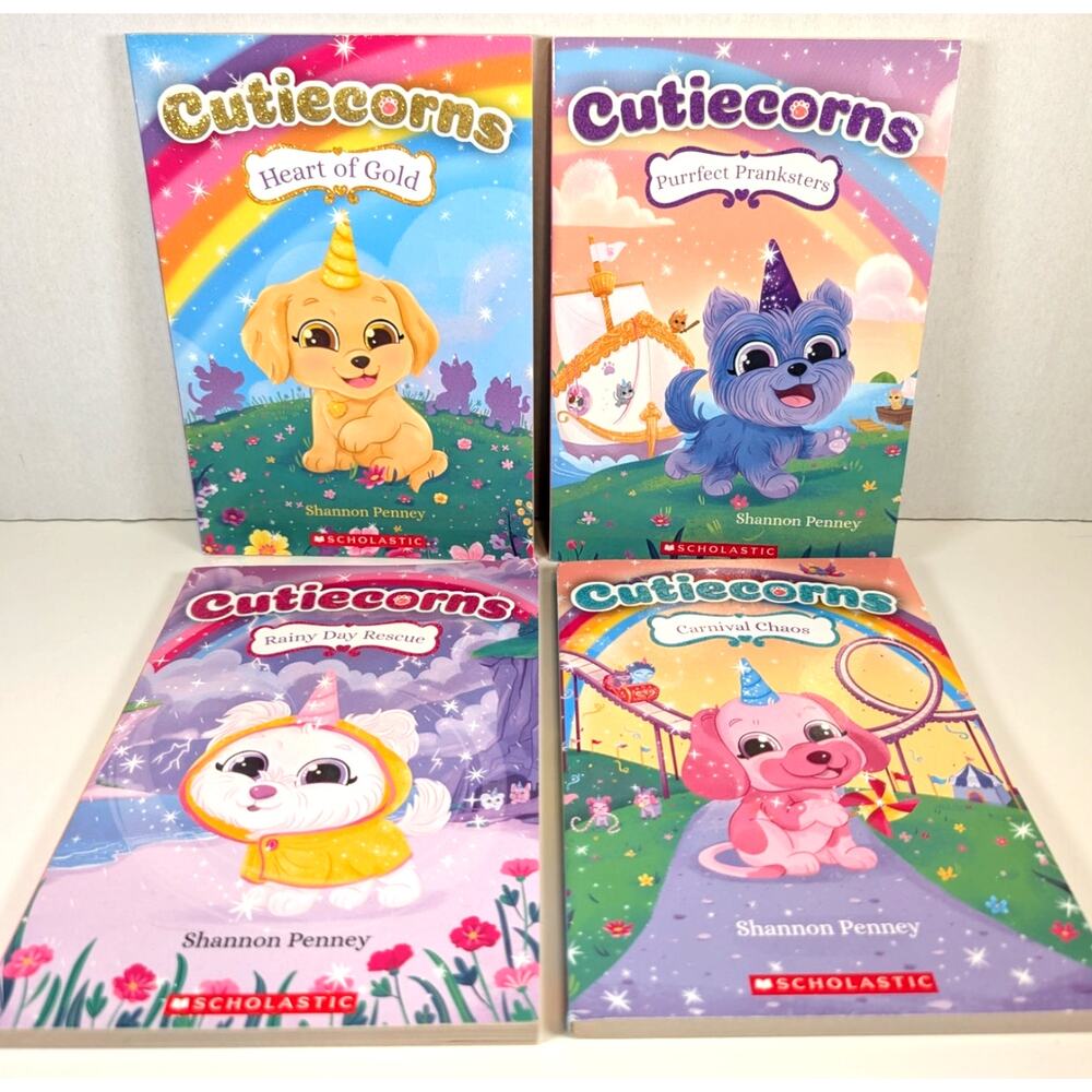 Lot of 4 CUTIECORNS Books Series by Shannon Penney vol.1-4 PB